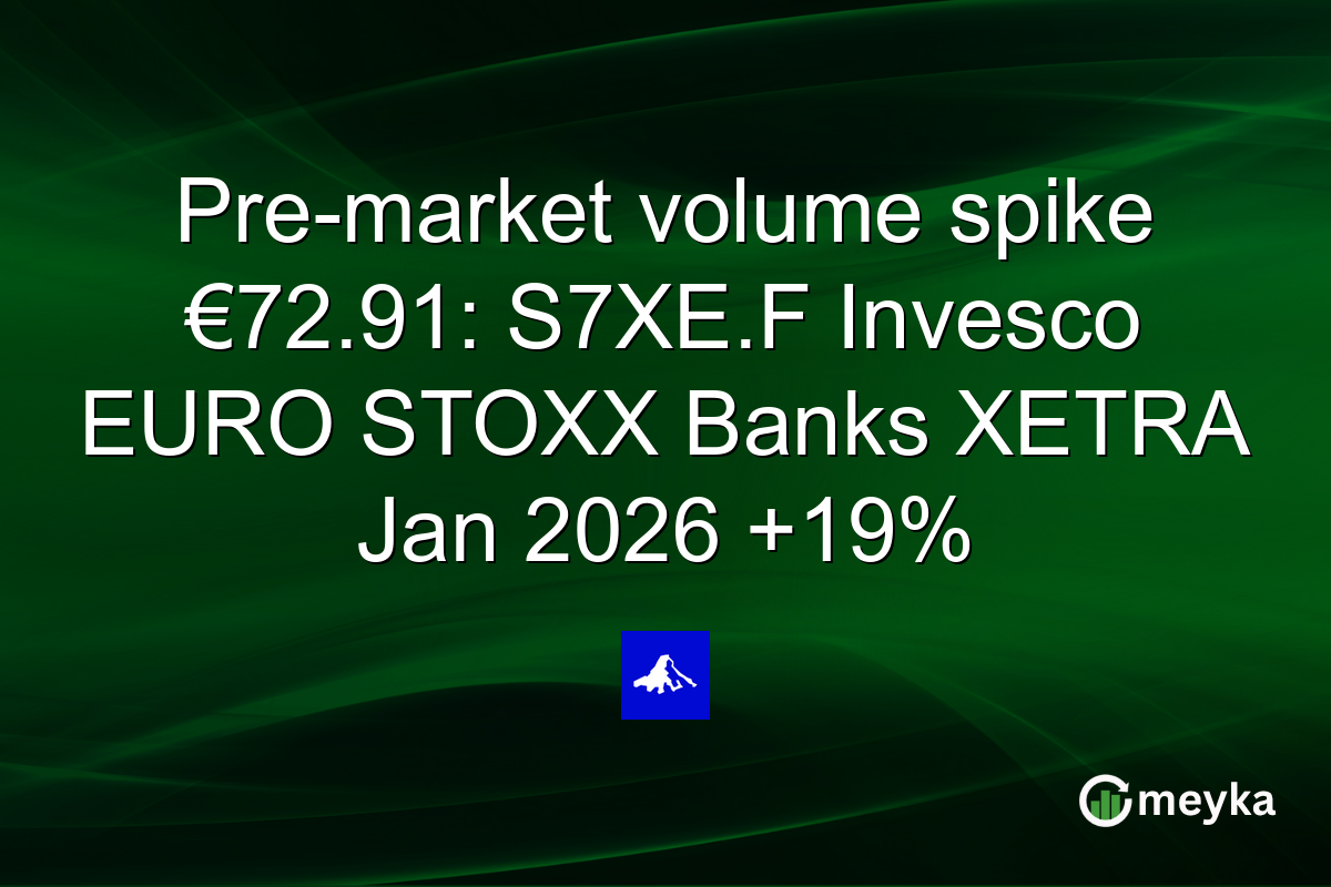 Pre-market volume spike €72.91: S7XE.F Invesco EURO STOXX Banks XETRA Jan 2026 +19%
