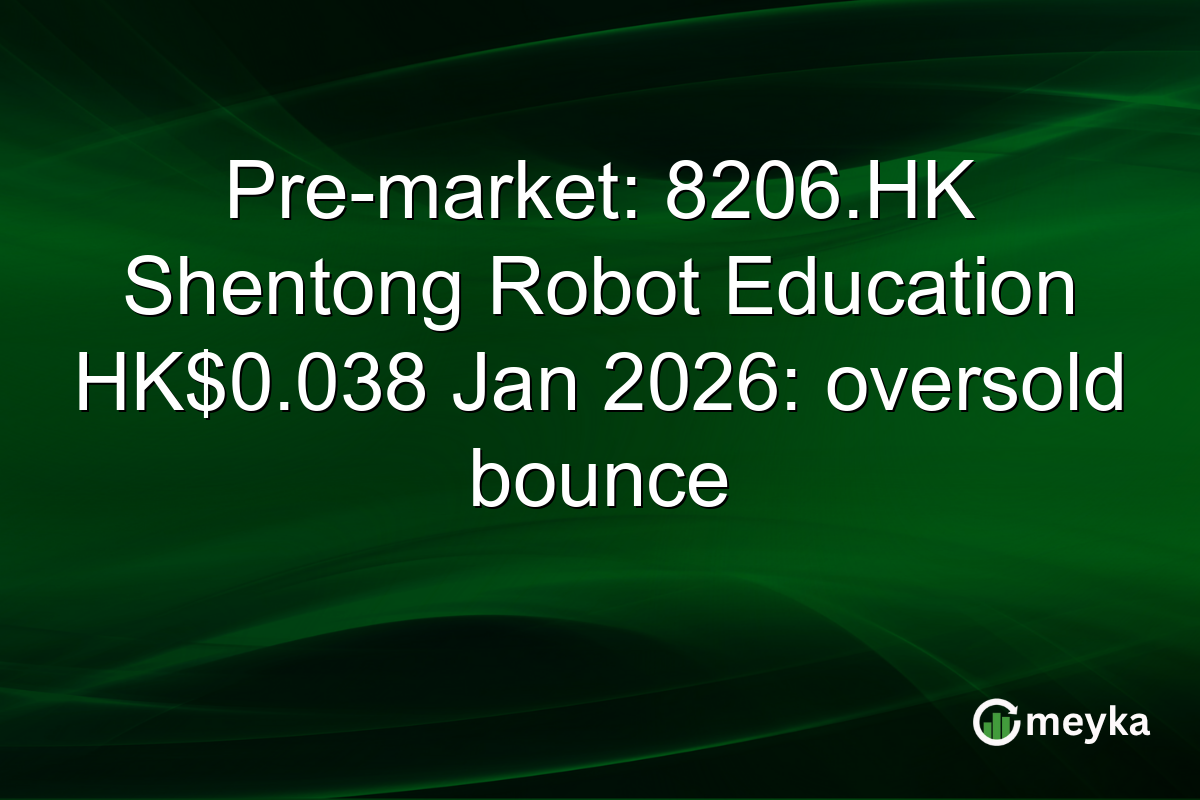 Pre-market: 8206.HK Shentong Robot Education HK$0.038 Jan 2026: oversold bounce