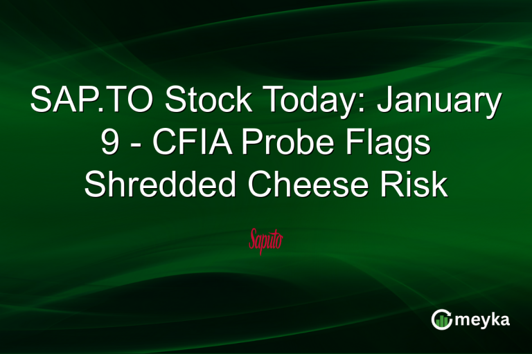 SAP.TO Stock Today: January 9 - CFIA Probe Flags Shredded Cheese Risk