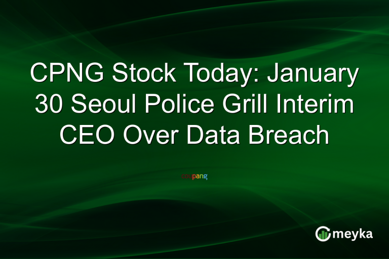 CPNG Stock Today: January 30 Seoul Police Grill Interim CEO Over Data Breach