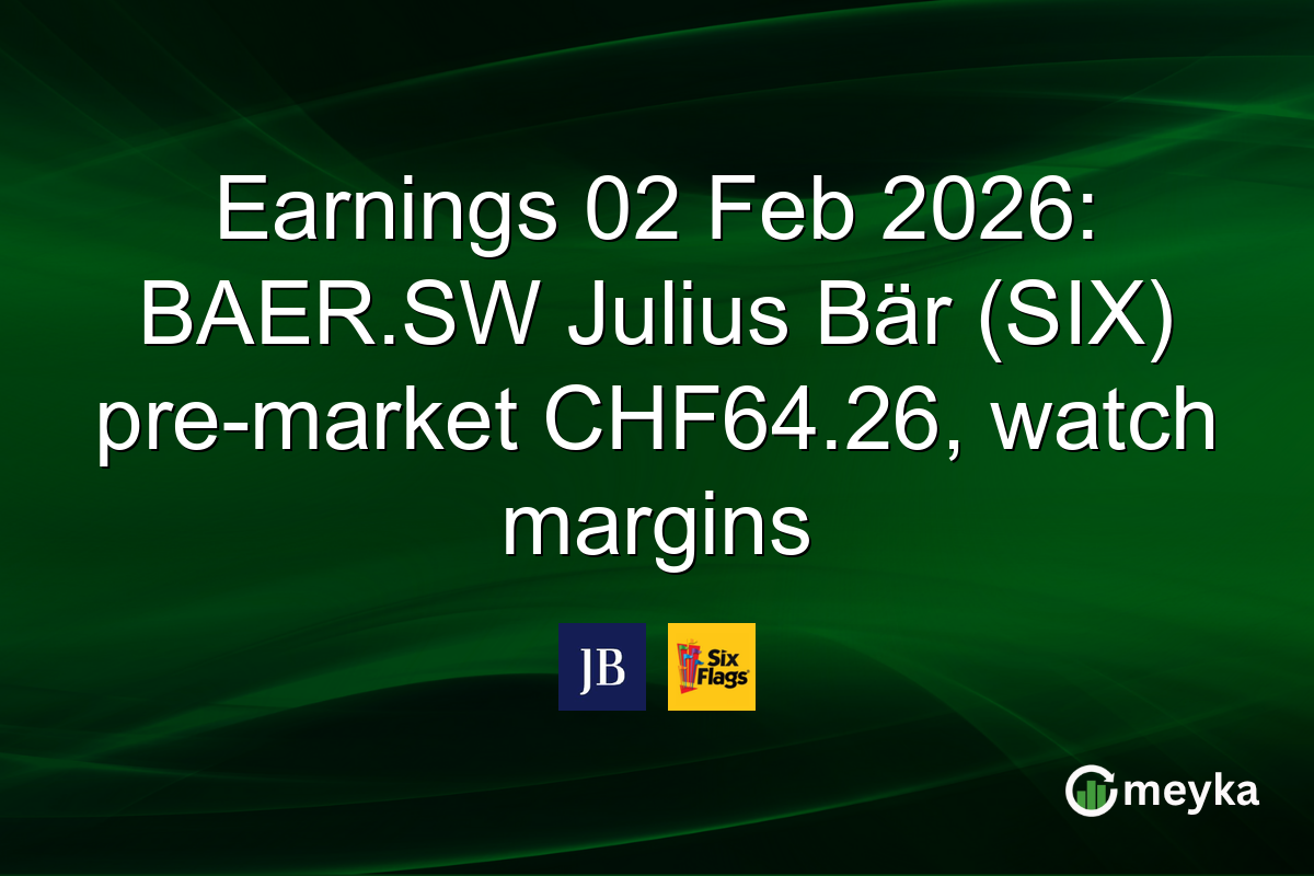 Earnings 02 Feb 2026: BAER.SW Julius Bär (SIX) pre-market CHF64.26, watch margins