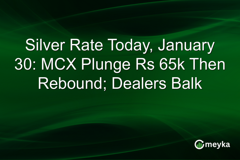 Silver Rate Today, January 30: MCX Plunge Rs 65k Then Rebound; Dealers Balk