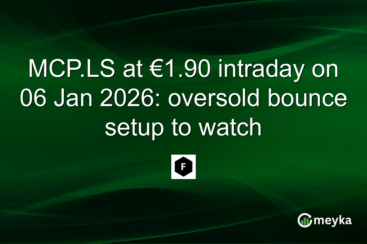 MCP.LS at €1.90 intraday on 06 Jan 2026: oversold bounce setup to watch
