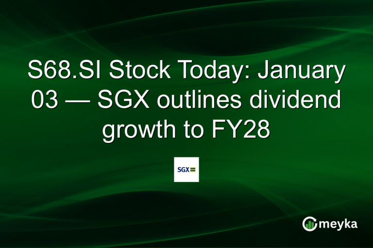 S68.SI Stock Today: January 03 — SGX outlines dividend growth to FY28