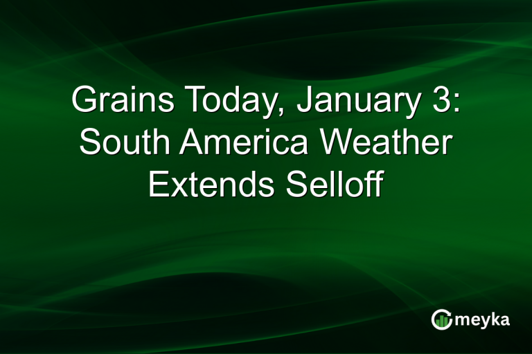 Grains Today, January 3: South America Weather Extends Selloff