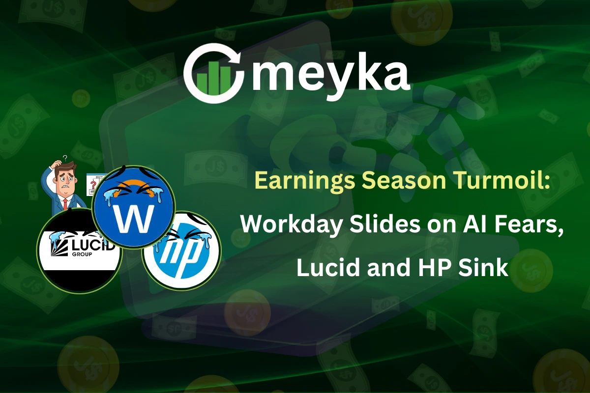 Earnings Season Turmoil: Workday Slides on AI Fears, Lucid and HP Sink