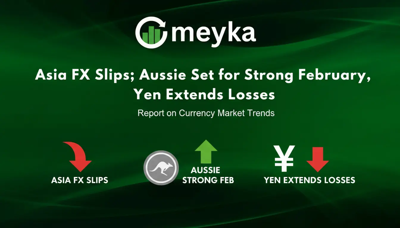 Asia FX Slips; Aussie Set for Strong February, Yen Extends Losses