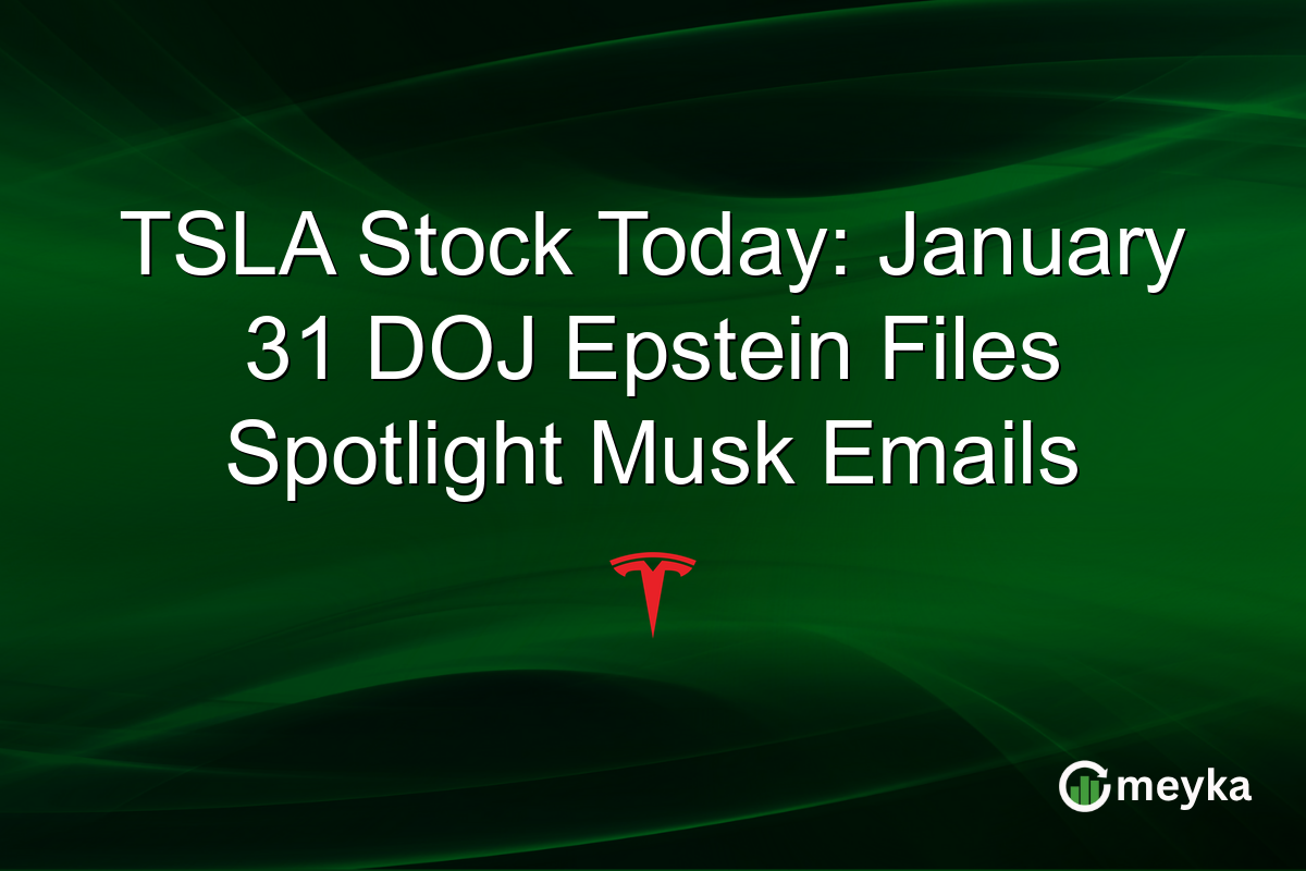 TSLA Stock Today: January 31 DOJ Epstein Files Spotlight Musk Emails