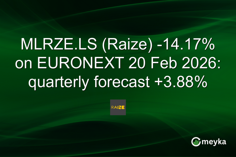 MLRZE.LS (Raize) -14.17% on EURONEXT 20 Feb 2026: quarterly forecast +3.88%