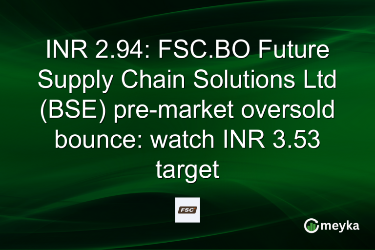 INR 2.94: FSC.BO Future Supply Chain Solutions Ltd (BSE) pre-market oversold bounce: watch INR 3.53 target