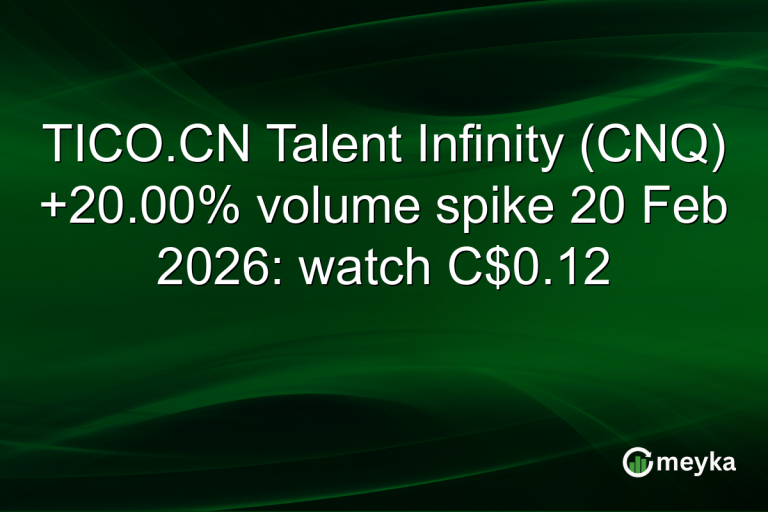 TICO.CN Talent Infinity (CNQ) +20.00% volume spike 20 Feb 2026: watch C$0.12