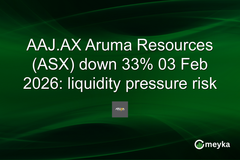AAJ.AX Aruma Resources (ASX) down 33% 03 Feb 2026: liquidity pressure risk