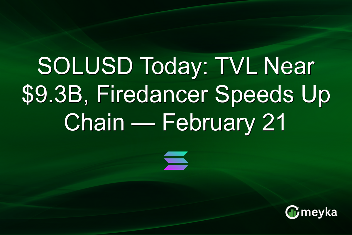 SOLUSD Today: TVL Near $9.3B, Firedancer Speeds Up Chain — February 21