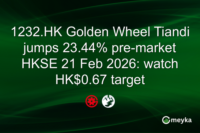 1232.HK Golden Wheel Tiandi jumps 23.44% pre-market HKSE 21 Feb 2026: watch HK$0.67 target