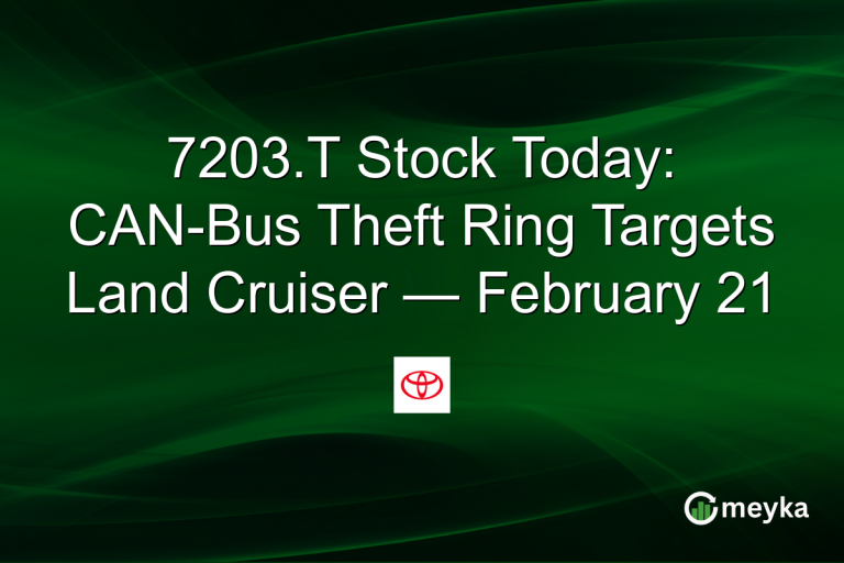 7203.T Stock Today: CAN-Bus Theft Ring Targets Land Cruiser — February 21