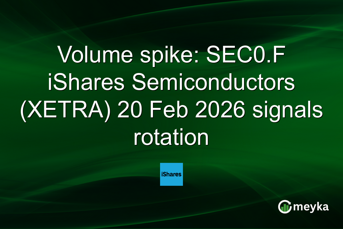 Volume spike: SEC0.F iShares Semiconductors (XETRA) 20 Feb 2026 signals rotation