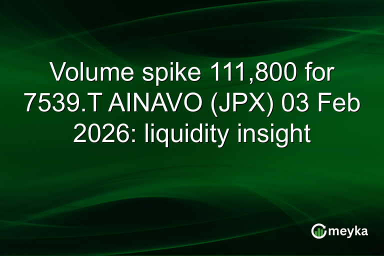 Volume spike 111,800 for 7539.T AINAVO (JPX) 03 Feb 2026: liquidity insight