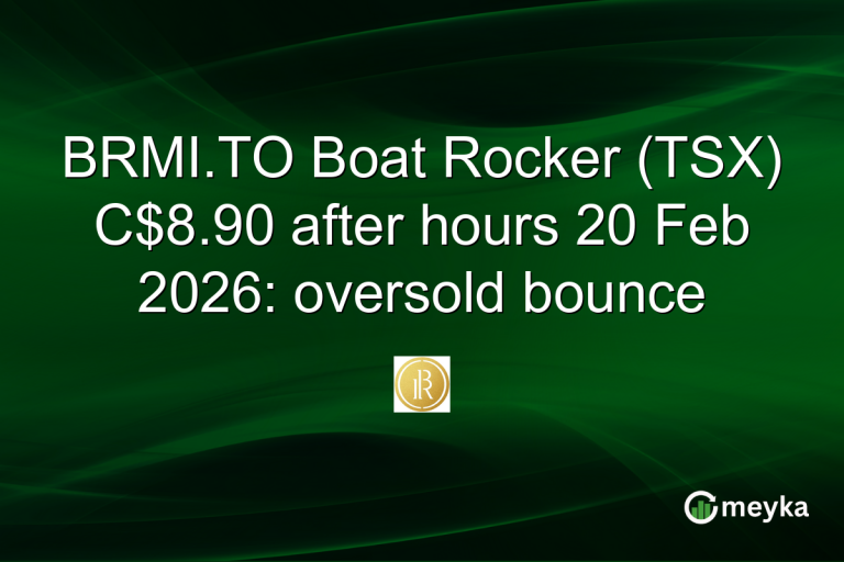 BRMI.TO Boat Rocker (TSX) C$8.90 after hours 20 Feb 2026: oversold bounce