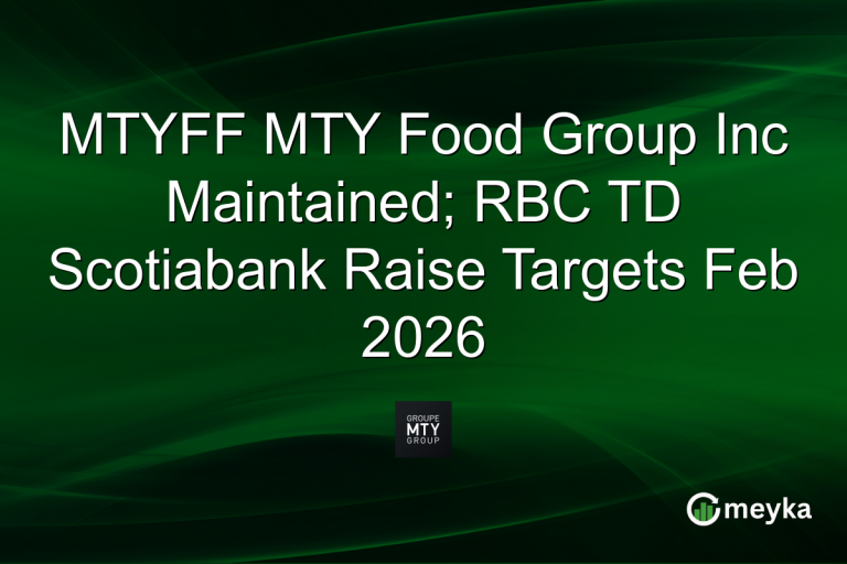 MTYFF MTY Food Group Inc Maintained; RBC TD Scotiabank Raise Targets Feb 2026