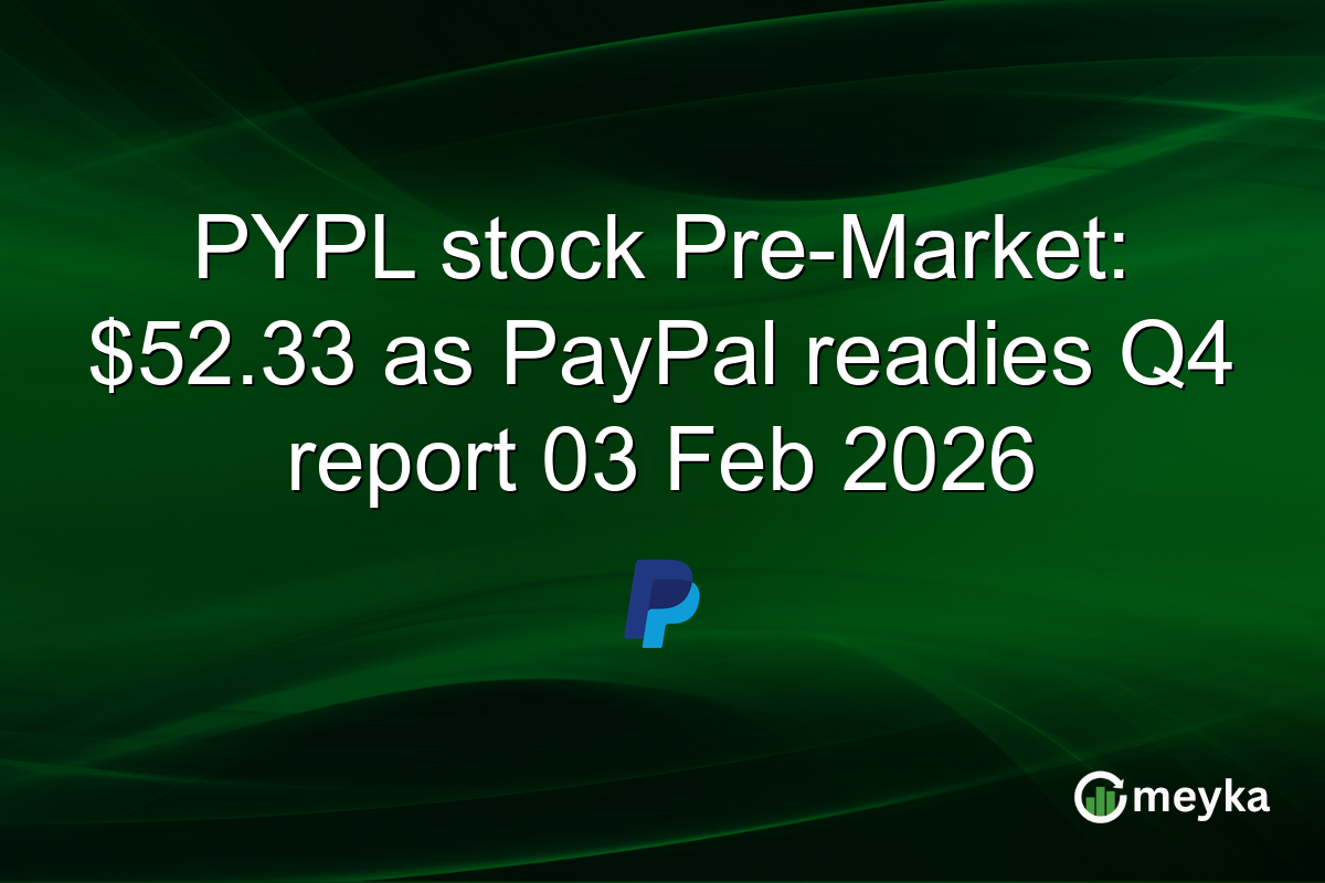 PYPL stock Pre-Market: $52.33 as PayPal readies Q4 report 03 Feb 2026