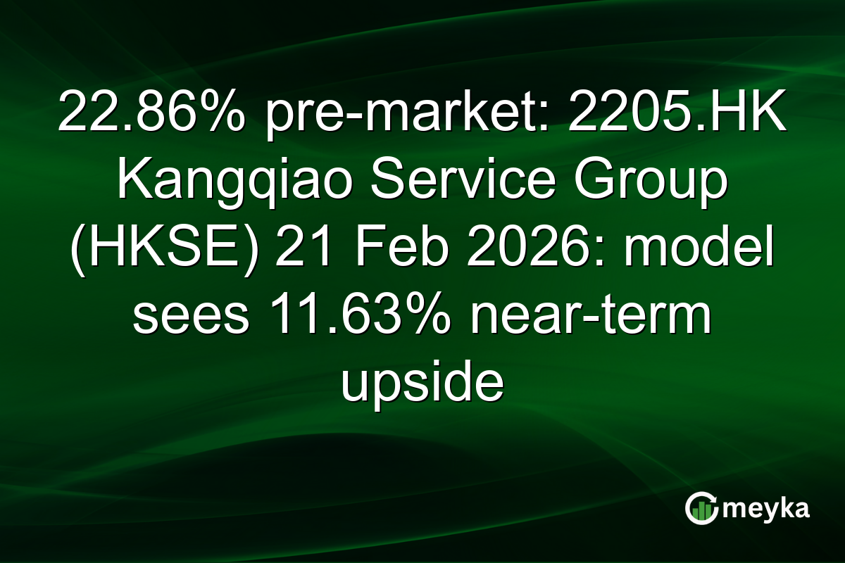 22.86% pre-market: 2205.HK Kangqiao Service Group (HKSE) 21 Feb 2026: model sees 11.63% near-term upside