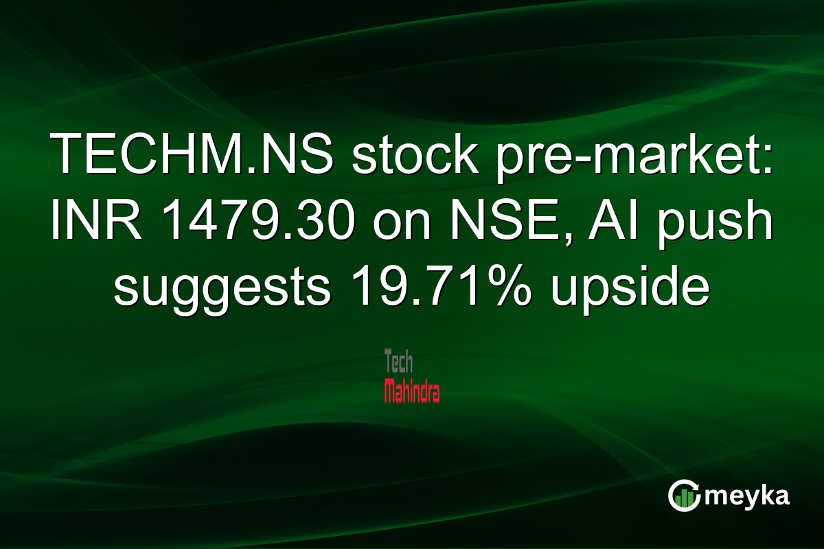 TECHM.NS stock pre-market: INR 1479.30 on NSE, AI push suggests 19.71% upside