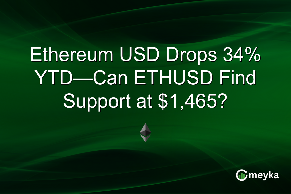 Ethereum USD Drops 34% YTD—Can ETHUSD Find Support at $1,465?