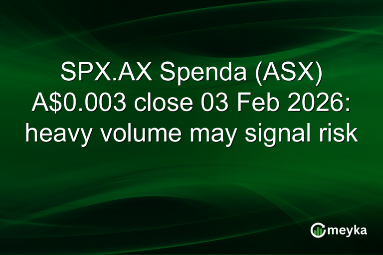 SPX.AX Spenda (ASX) A$0.003 close 03 Feb 2026: heavy volume may signal risk