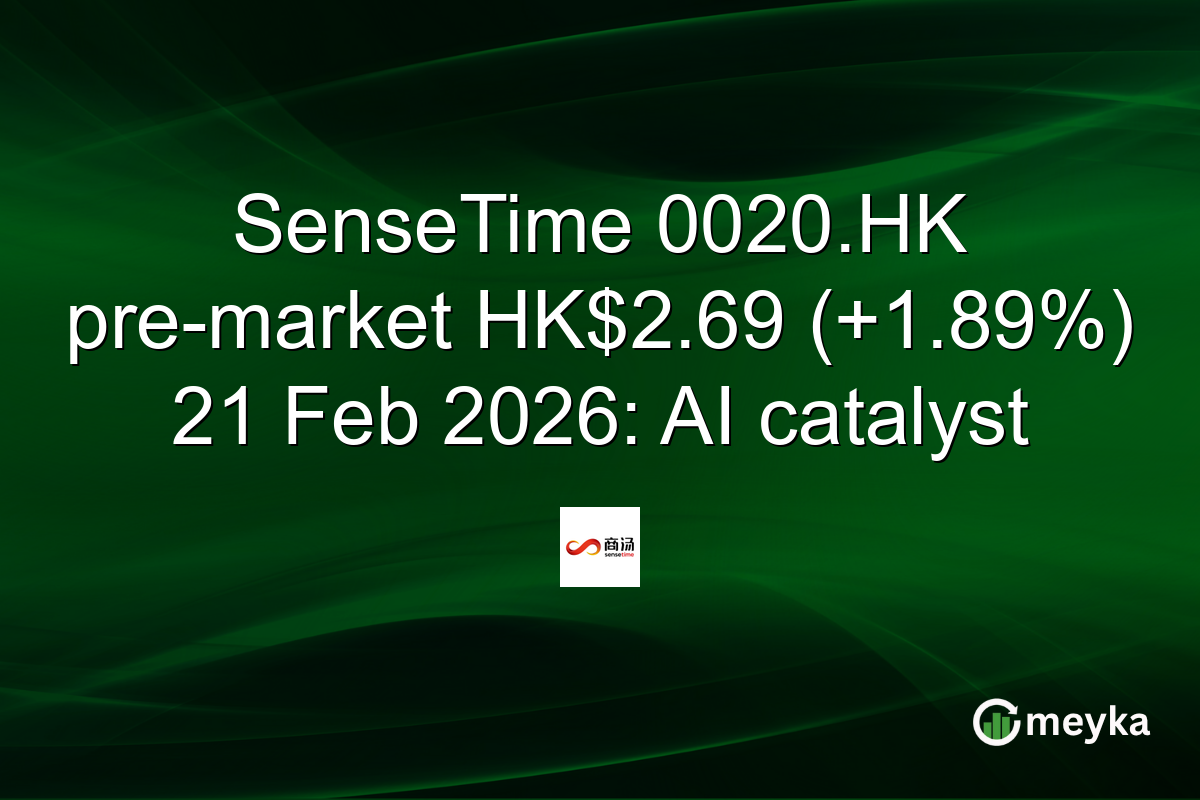 SenseTime 0020.HK pre-market HK$2.69 (+1.89%) 21 Feb 2026: AI catalyst