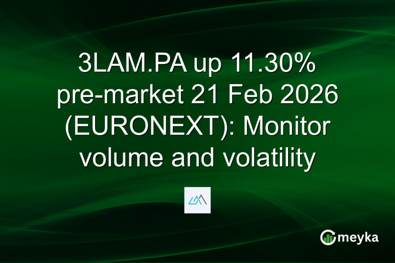 3LAM.PA up 11.30% pre-market 21 Feb 2026 (EURONEXT): Monitor volume and volatility