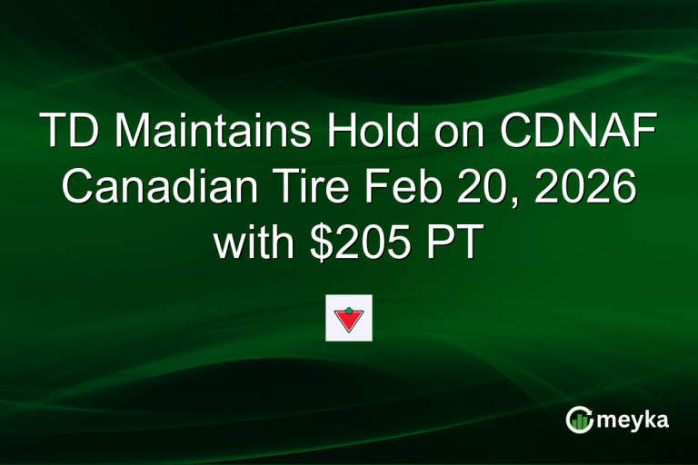 TD Maintains Hold on CDNAF Canadian Tire Feb 20, 2026 with $205 PT