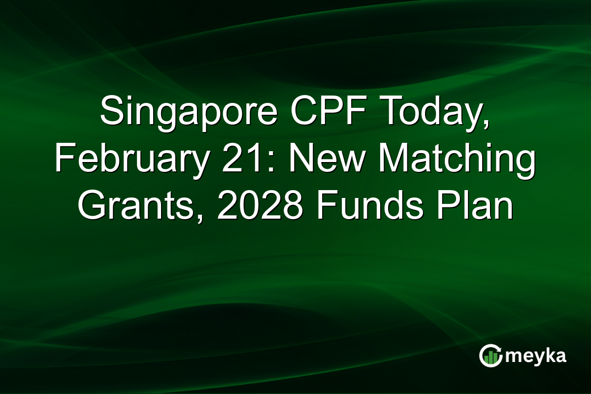 Singapore CPF Today, February 21: New Matching Grants, 2028 Funds Plan