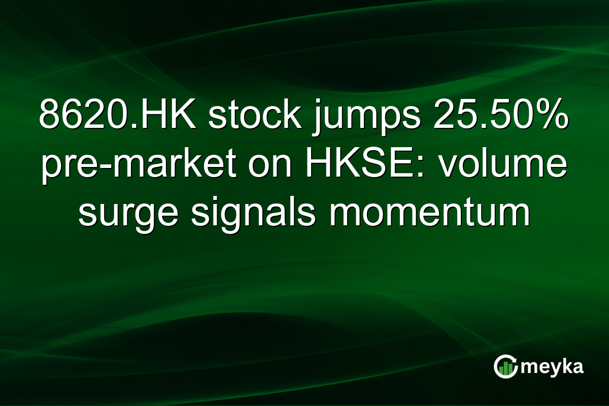 8620.HK stock jumps 25.50% pre-market on HKSE: volume surge signals momentum