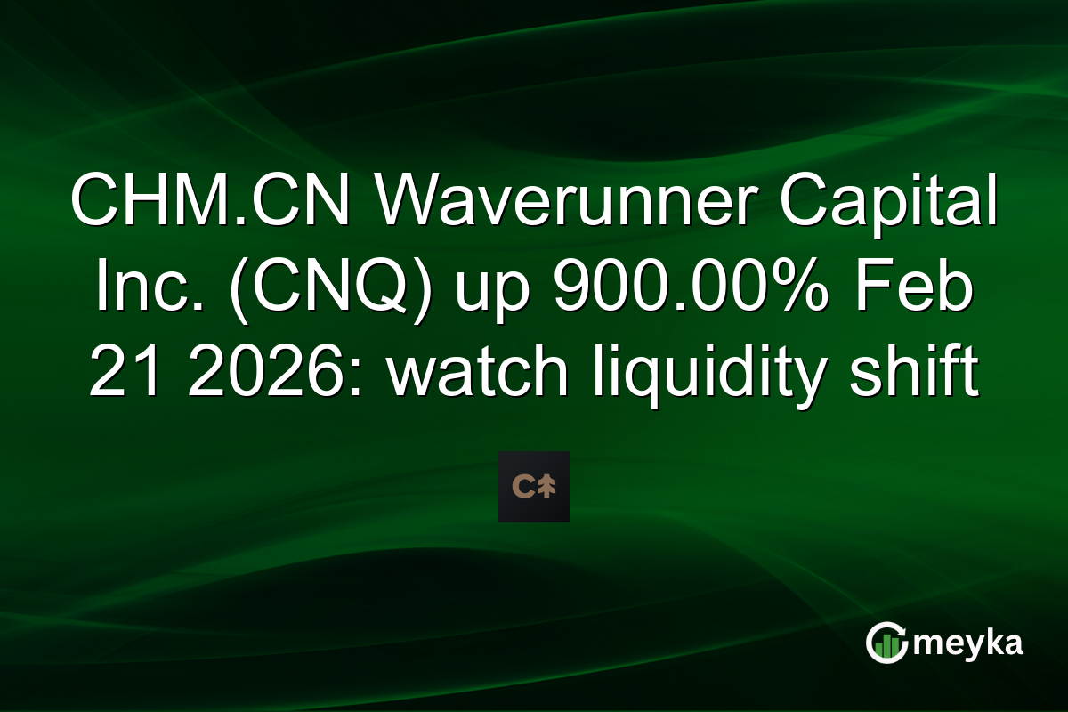 CHM.CN Waverunner Capital Inc. (CNQ) up 900.00% Feb 21 2026: watch liquidity shift