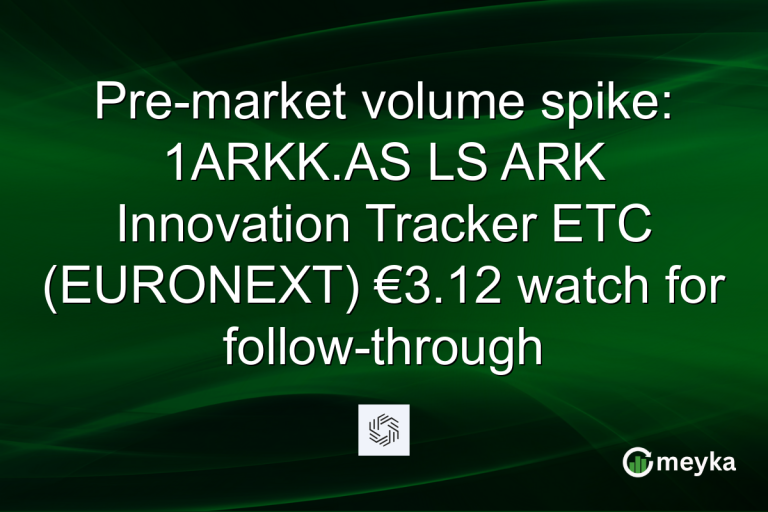 Pre-market volume spike: 1ARKK.AS LS ARK Innovation Tracker ETC (EURONEXT) €3.12 watch for follow-through
