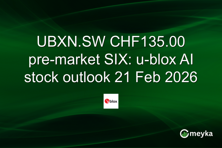 UBXN.SW CHF135.00 pre-market SIX: u-blox AI stock outlook 21 Feb 2026
