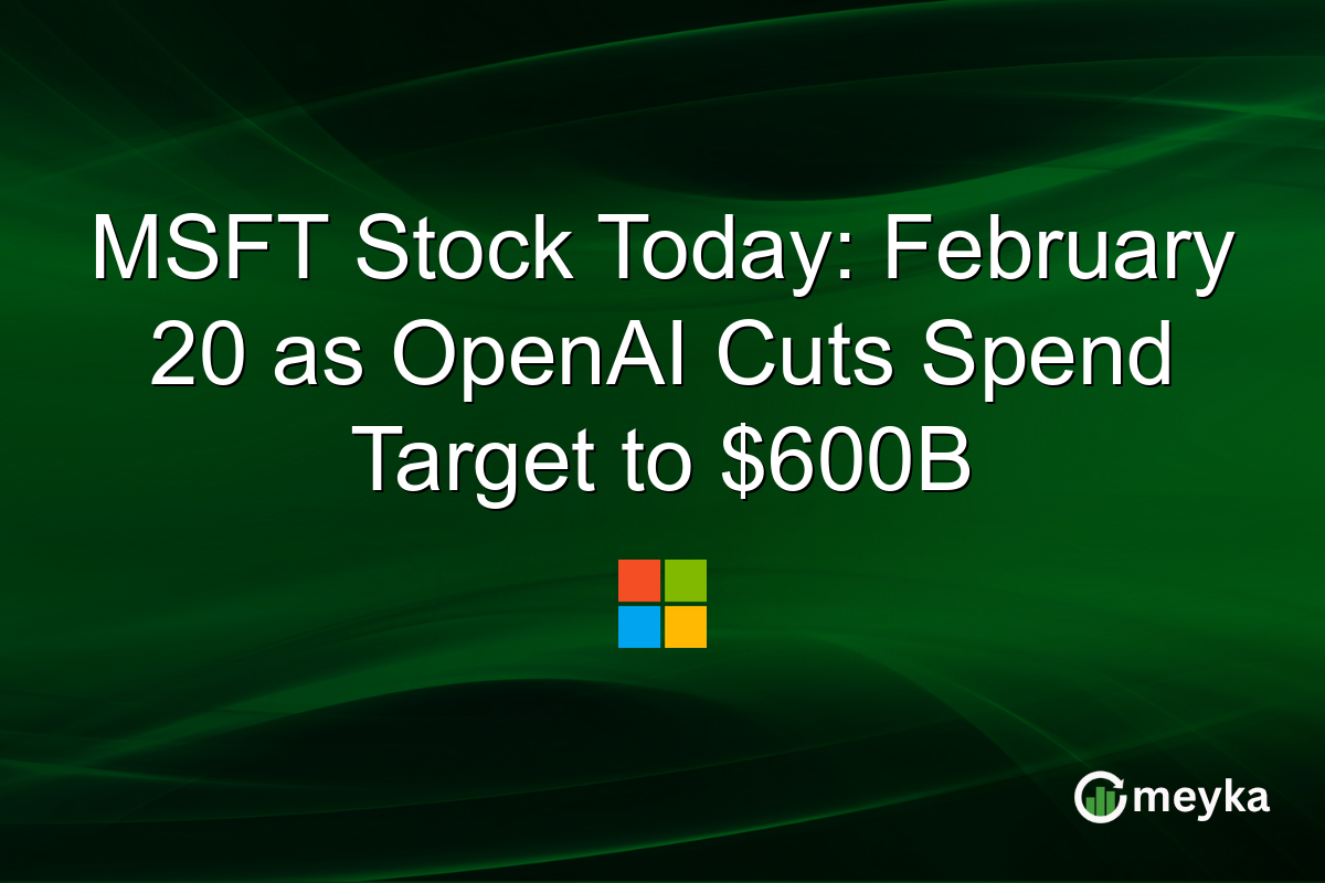MSFT Stock Today: February 20 as OpenAI Cuts Spend Target to $600B