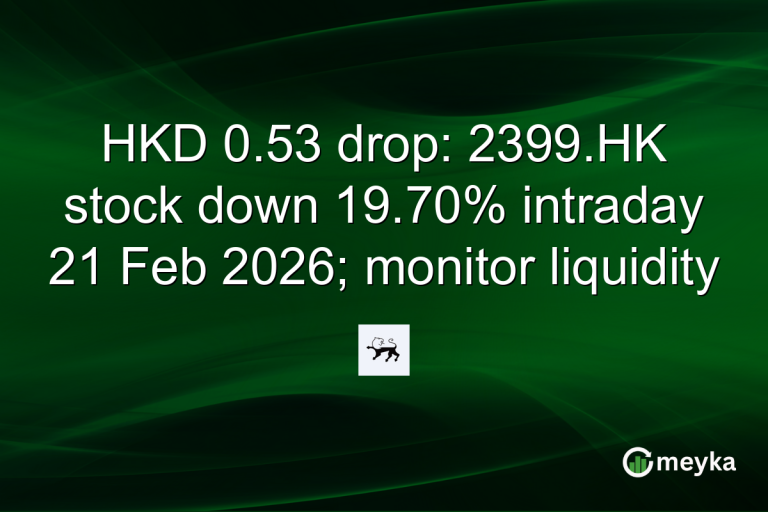 HKD 0.53 drop: 2399.HK stock down 19.70% intraday 21 Feb 2026; monitor liquidity