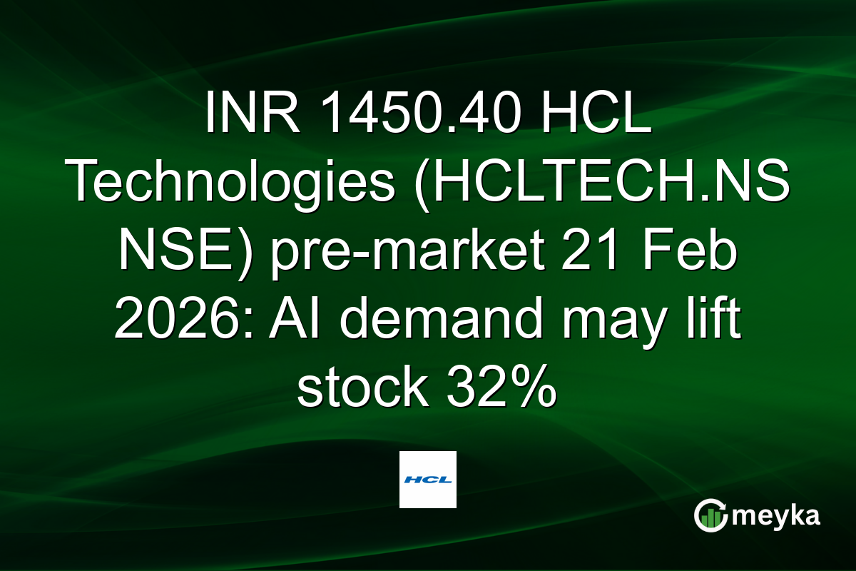 INR 1450.40 HCL Technologies (HCLTECH.NS NSE) pre-market 21 Feb 2026: AI demand may lift stock 32%