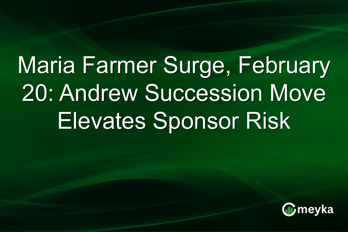 Maria Farmer Surge, February 20: Andrew Succession Move Elevates Sponsor Risk