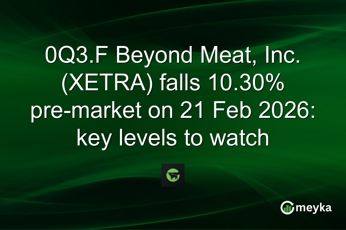 0Q3.F Beyond Meat, Inc. (XETRA) falls 10.30% pre-market on 21 Feb 2026: key levels to watch