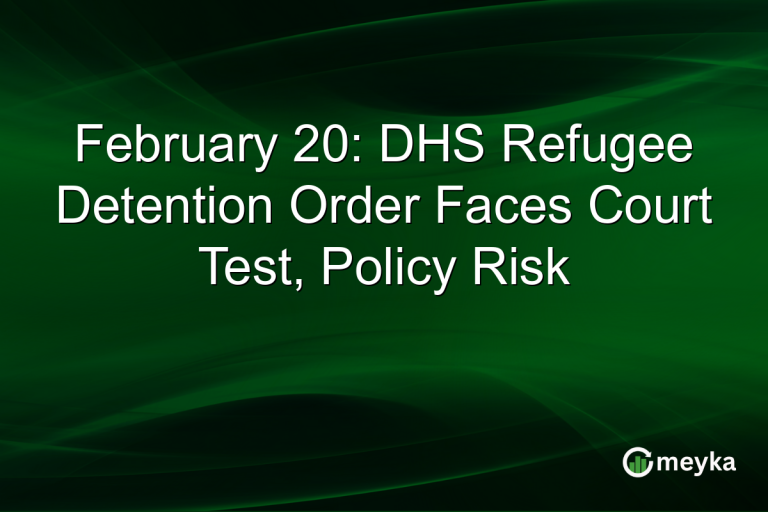 February 20: DHS Refugee Detention Order Faces Court Test, Policy Risk