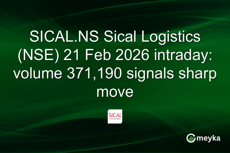 SICAL.NS Sical Logistics (NSE) 21 Feb 2026 intraday: volume 371,190 signals sharp move