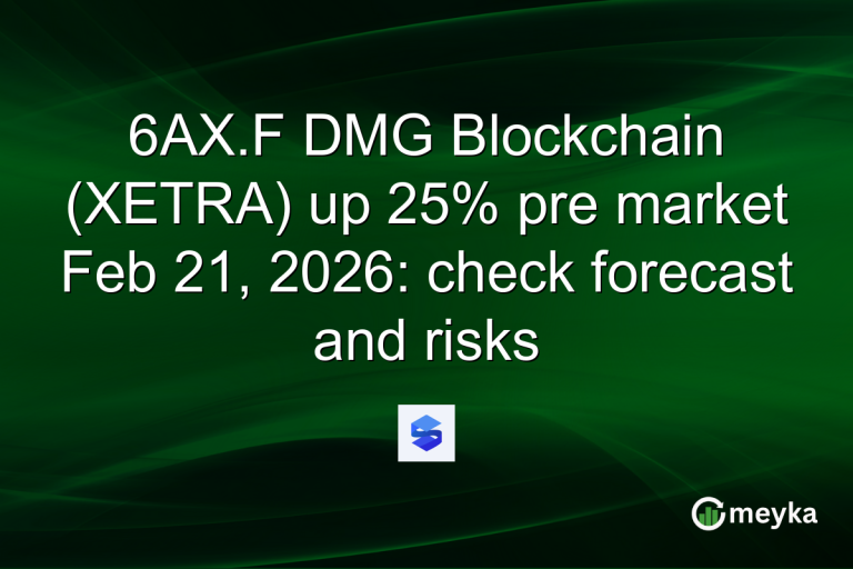 6AX.F DMG Blockchain (XETRA) up 25% pre market Feb 21, 2026: check forecast and risks