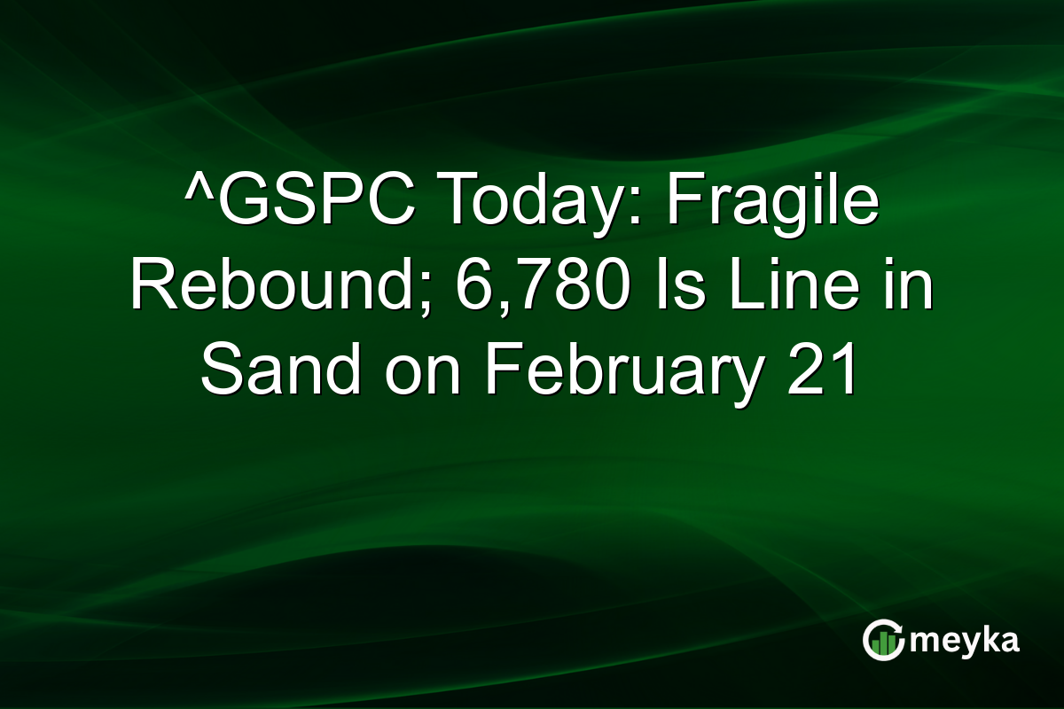 ^GSPC Today: Fragile Rebound; 6,780 Is Line in Sand on February 21