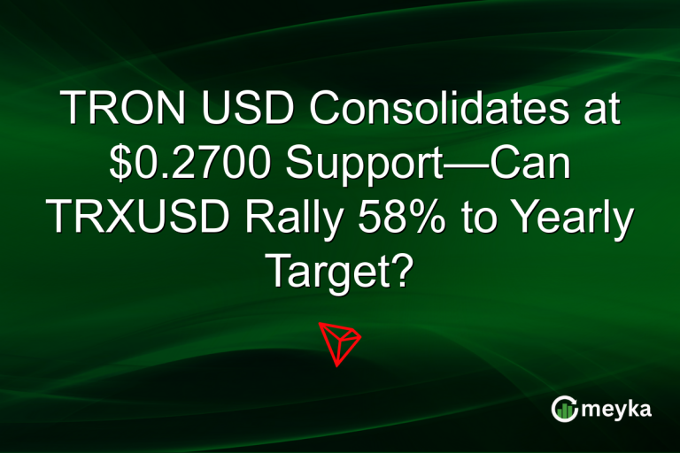 TRON USD Consolidates at $0.2700 Support—Can TRXUSD Rally 58% to Yearly Target?