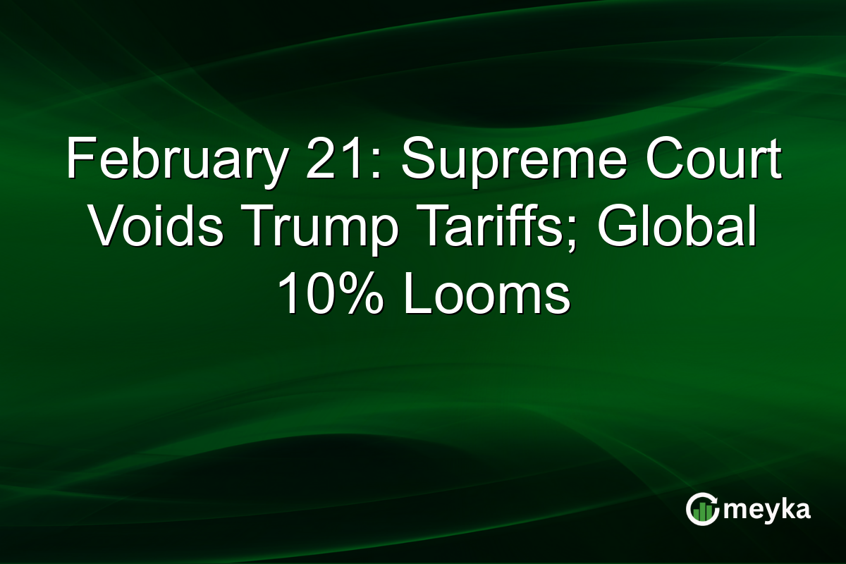 February 21: Supreme Court Voids Trump Tariffs; Global 10% Looms