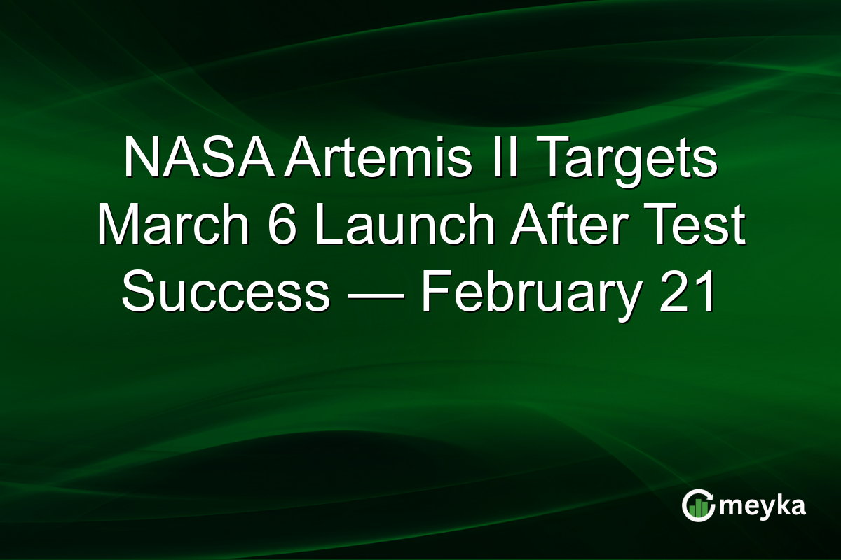 NASA Artemis II Targets March 6 Launch After Test Success — February 21