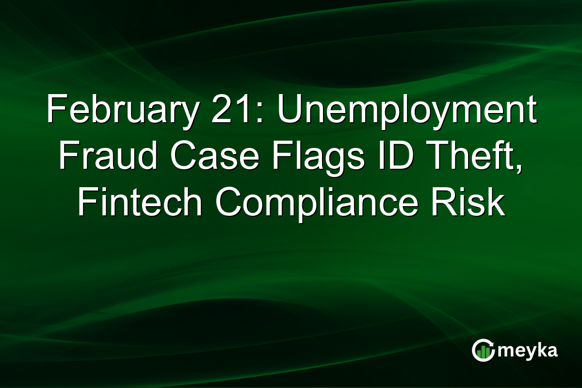 February 21: Unemployment Fraud Case Flags ID Theft, Fintech Compliance Risk