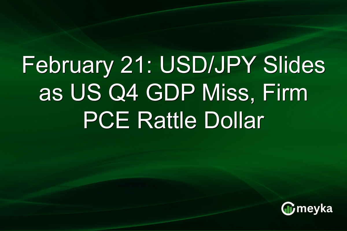 February 21: USD/JPY Slides as US Q4 GDP Miss, Firm PCE Rattle Dollar